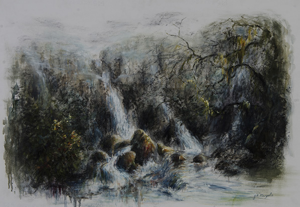 Jason Margolis (South African 1971-) MAGICAL FOREST signed pastel on paper 68 by 98cm