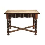 A CAPE STINKWOOD LOW TABLE, LATE 19TH CENTURY the moulded shaped rectangular top above a frieze