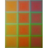 Victor Vasarely (Hungarian 1906-1997) UNSIGNED SILKSCREEN 8 silkscreen sheet size: 50,5 by 65,5cm,