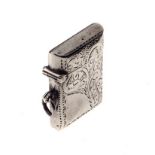 A GEORGE VI SILVER VESTA CASE, JOSEPH GLOSTER, BIRMINGHAM, 1940 the rectangular body chased with