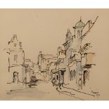 Gregoire Johannes Boonzaier (South African 1909-2005) STREET SCENE signed and dated 1976 ink and