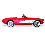 A 1961 CHEVROLET CORVETTE CONVERTIBLE Colour: candy apple red, manual 283. Engine No. 1000341.