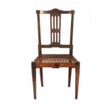 A CAPE STINKWOOD SPLIT-SPLAT SIDE CHAIR, 19TH CENTURY the rectangular back with a shaped top-rail