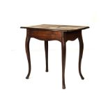 A CAPE STINKWOOD SIDE TABLE, 19TH CENTURY the rectangular shaped top above a wavy frieze, on