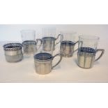 A MISCELLANEOUS COLLECTION OF SIX GERMAN SILVER CUPS, .800 STANDARD various shapes and sizes, 5