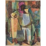 Alfred Frederic Krenz (South African 1899-1980) A GATHERING signed and dated 60 pastel on card 54 by