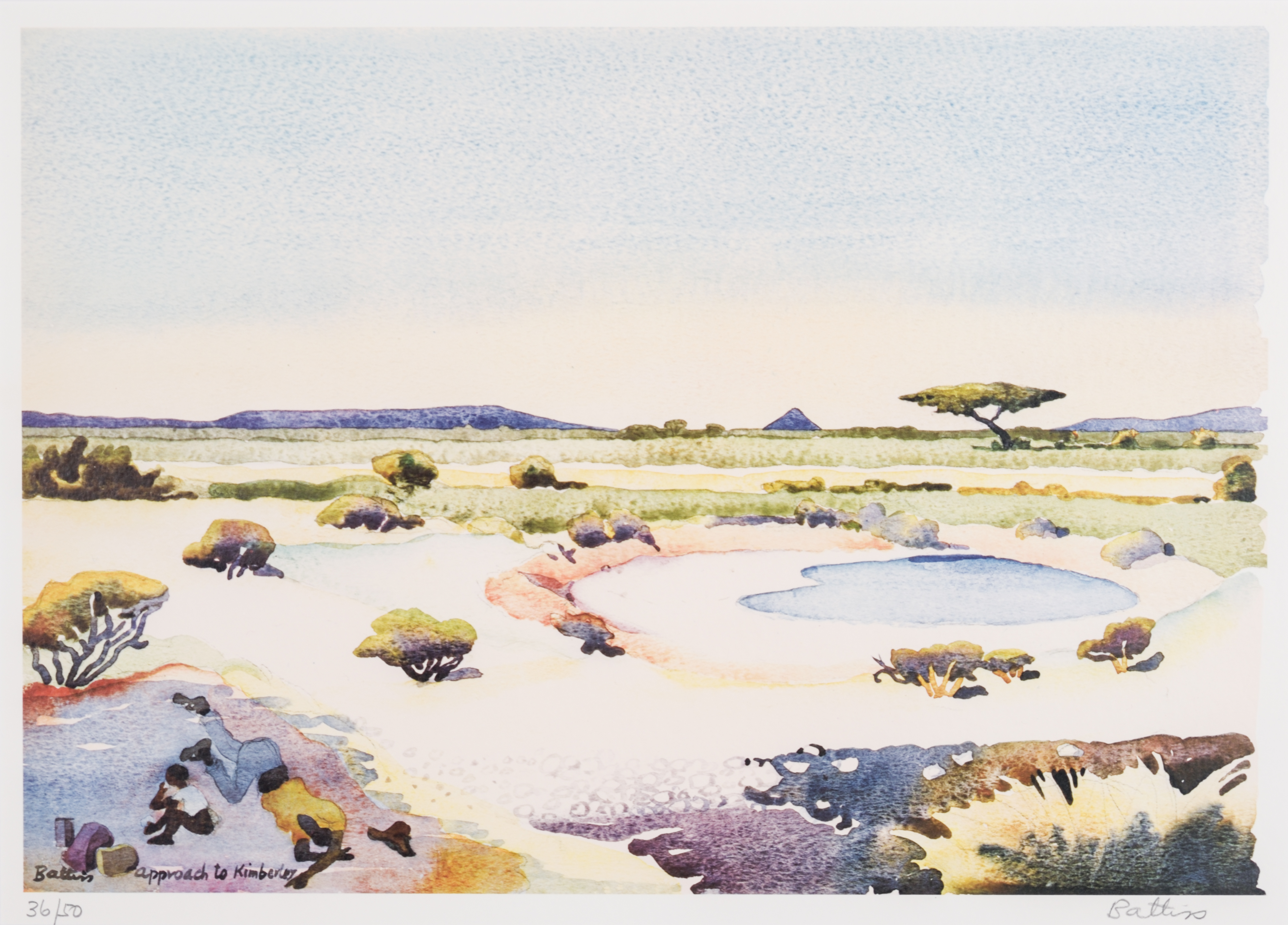 Walter Whall Battiss (South African 1906-1982) APPROACH TO KIMBERLEY; GAIKA'S KOP; ISLAND SCENE; - Bild 4 aus 7