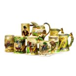 A GROUP OF ASSORTED MUSICAL TANKARDS, 20TH CENTURY including: John Peel, Auld Lang Syne and Stirling