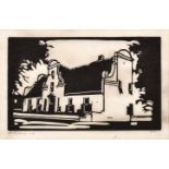 Jacob Hendrik Pierneef (South African 1886-1957) GROOT CONSTANTIA (NILANT 52) linocut, signed, dated