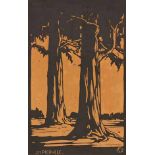 Jacob Hendrik Pierneef (South African 1886-1957) BLOEKOMBOME (NILANT 77) linocut, signed, dated 1929