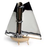 AN ART DECO STYLE BUNTING YACHT NOVELTY HEATER, ELECTRIC CO. LTD, ENGLAND with heat reflecting