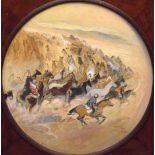 Alice Tennant (South African 1890-1976) WILD HORSES IN THE KAROO signed oil on board South African