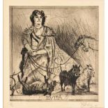 William Joseph Kentridge (South African 1955-) EVITA etching, signed, dated 89 and numbered 3/25
