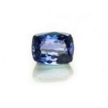 AN UNMOUNTED CUSHION-CUT TANZANITE weighing 6.374cts Accompanied by an EGL Tanzanite Report, no.