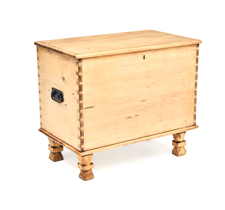 A CAPE CEDARWOOD KIST, 19TH CENTURY the hinged rectangular moulded top enclosing a compartment,