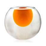 A CONTEMPORARY CZECH ART GLASS SCULPTURAL BALL VASE DESIGNED BY ALEŠ VALNER cf. Bevan-Jones,