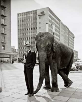 GINGER ODES, (SOUTH AFRICAN, 1924-2003): 'ELEPHANT MAN, 1967', PRINTED LATER, SILVER GELATIN PRINT