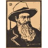 Pierneef, J. H. ( -) PORTRET VAN 'N VOORTREKKER (NILANT 136) linocut, signed and dated 1923 in