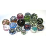 A MISCELLANEOUS GROUP OF PAPERWEIGHTS including: an Orient & Flume 'Underwater' paperweight,