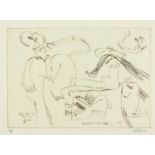 Walter Whall Battiss (South African 1906-1982) NUDE FIGURES etching, signed and numbered 4/6 in