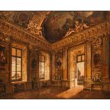 Continental School ( 19th Century-) ITALIAN INTERIOR SCENE, ROME oil on canvas 58,5 by 71cm