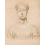 Maggie (Maria Magdalena) Laubser (South African 1886-1973) BUST OF A WOMAN signed, dated '16 and