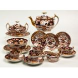 A SPODE 'IMARI' PATTERN PART TEA AND COFFEE SERVICE, 1790-1820 pattern number 2375, each piece