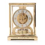 A JAEGER LE COULTRE ATMOS CLOCK, SWITZERLAND, CIRCA 1960 the dial with a 12cm chapter ring with gilt