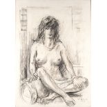 Armando Baldinelli (South African 1908-2002) SEATED WOMAN signed and dated 1979 charcoal on paper 97