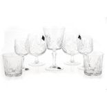 A COLLECTION OF EDINBURGH CUT-CRYSTAL DRINKING GLASSES, 20TH CENTURY comprising: 6 'Lomond'