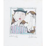 Pieter van der Westhuizen (South African 1931-2008) UNTITLED hand-coloured etching, signed, dated '