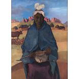 François Krige (South African 1913-1994) BASUTO WOMAN bears a stamp of authentication signed by