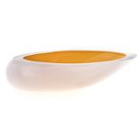 A CZECH SOMMERSO ART GLASS BOWL, DESIGNED BY ALES VALNER, MODERN of oval outline, the off-centred