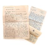 Various LETTERS CONCERNING ANTON VAN WOUW P ? Undated three page letter in van Wouw's hand, 25 by