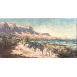 Edward Clark Churchill Mace (South African 1863-1928) VICTORIA ROAD, CAMPS BAY signed oil on board