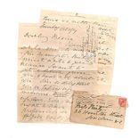 Schreiner, Olive FOUR PAGE LETTER FROM OLIVE SCHREINER TO HER NEICE, BESSIE REITZ ON PERSONAL AND
