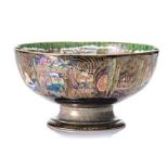 A WEDGEWOOD FAIRYLAND LUSTRE PUNCH BOWL DESIGNED BY DAISY MAKEIG-JONES, 1915-1931 the interior