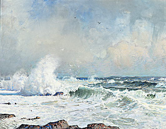 Walter Gilbert Wiles (South African 1875-1966) SEASCAPE signed pastel on paper 42 by 54,5cm