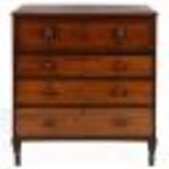 A VICTORIAN MAHOGANY SECRÉTAIRE CHEST OF DRAWERS, 19TH CENTURY the rectangular moulded top above a
