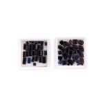A MISCELLANEOUS COLLECTION OF UNMOUNTED CARRE- AND BAGUETTE-CUT SAPPHIRES various sizes, weighing