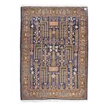 A BIDJAR RUG, WEST PERSIA, MODERN the dark blue field with multi-coloured stylised trees within a