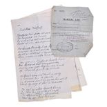 de Villiers, Abraham OUD PRES. F. W. REITZ (POEM) Stellenbos: 21/4/1934 Handwritten manuscript,