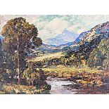 Edward Roworth (South African 1880-1964) CAPE LANDSCAPE WITH RIVER signed oil on canvas 57 by 78cm