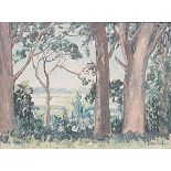 Jacob Hendrik Pierneef (South African 1886-1957) A VIEW THROUGH THE TREES signed oil on board 54