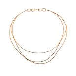 AN 18CT GOLD 'WAVE' NECKLACE, ELSA PERETTI FOR TIFFANY & CO of undulating wirework design, impressed