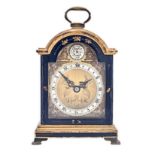 AN ENGLISH JAPANNED EIGHT-DAY TIMEPIECE TABLE CLOCK, ELLIOTT, EARLY 20TH CENTURY BUYERS ARE