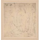 Lippy (Israel-Isaac) Lipshitz (South African 1903-1980) NUDE etching, signed and dated 1954 in the
