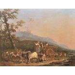 Continental School ( 19th Century-) OX CART oil on canvas 65,5 by 84,5cm