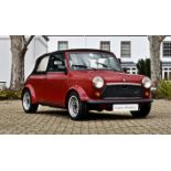 A 1988 MINI MAYFAIR CONVERTIBLE 1275cc, 4 cylinder motor, 47 900 miles, maroon with grey leather