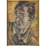 Lippy (Israel-Isaac) Lipshitz (South African 1903-1980) SELF PORTRAIT signed and dated 1926 crayon